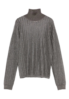 Alysi ribbed metallic top - Grey