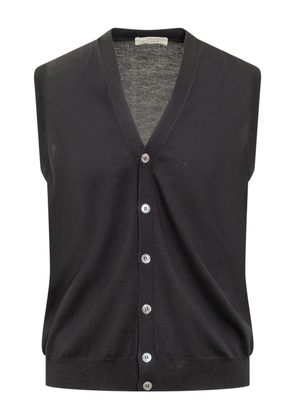 Filippo De Laurentiis buttoned V-neck vest - Black