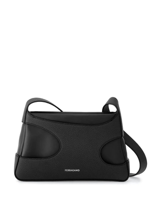 Ferragamo cut-out detailing leather mini bag - Black