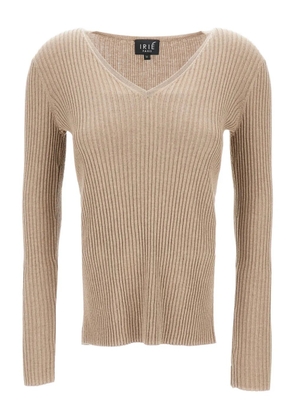 Irie' V-neck ribbed-knit jumper - Neutrals
