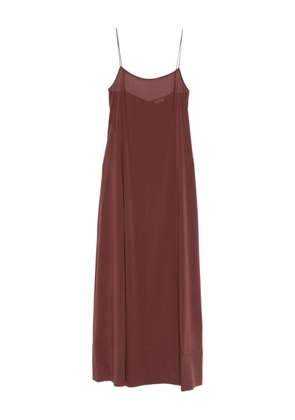 St. Agni sheer slip straps maxi dress - Brown