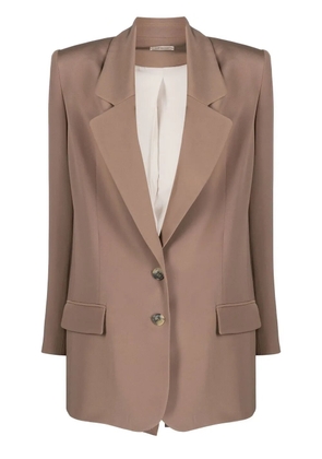 The Mannei notched-lapel single-breasted blazer - Brown