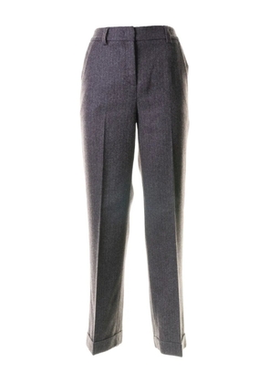 Via Masini 80 herringbone cuffed trousers - Grey
