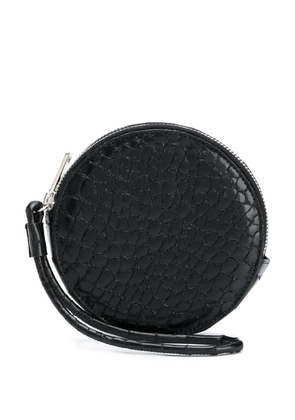 MM6 Maison Margiela round leather wallet - Black