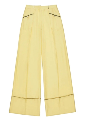 Bally silk tailored trousers - Yellow