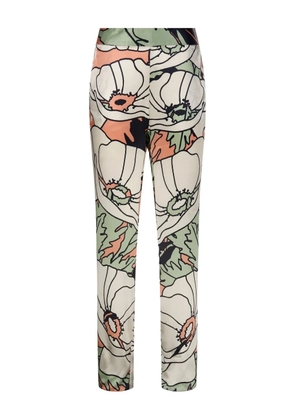 Juan de Dios Gladiolos Garden-print trousers - Neutrals