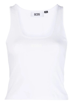 GCDS sleeveless jersey-knit top - White