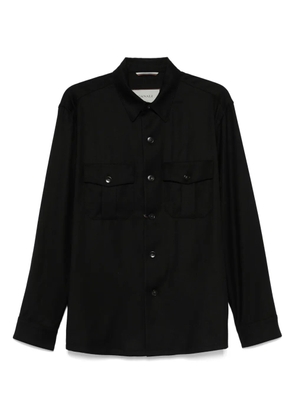 Canali wool shirt jacket - Black