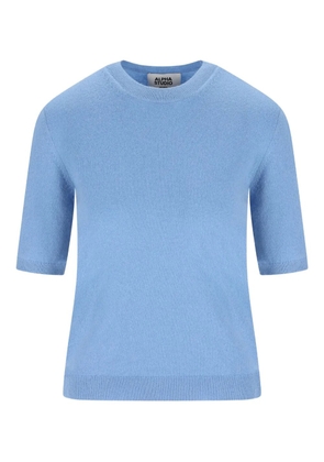 ALPHA STUDIO short-sleeve cashmere top - Blue