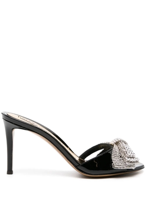 Alexandre Vauthier 85mm bow-detail patent sandals - Black