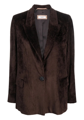 Peserico tailored corduroy single-brested blazer - Brown