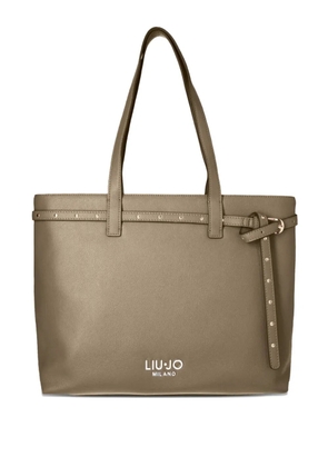 LIU JO medium stud-detail tote bag - Neutrals