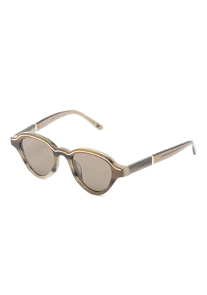 Emporio Armani oval-frame sunglasses - Brown