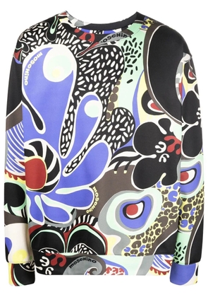 Moschino graphic-print crew neck sweatshirt - Black