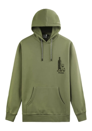 PICTURE pouch pocket ribbed-hem hoodie - Green