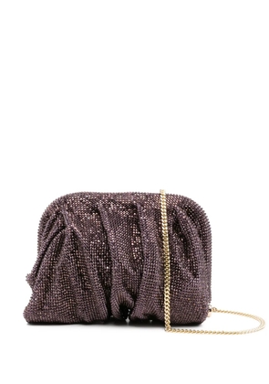 Benedetta Bruzziches beaded pleated clutch bag - Purple