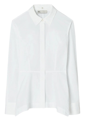 Tory Burch peplum cotton-poplin shirt - White