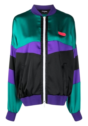 DSQUARED2 colour-block bomber jacket - Green
