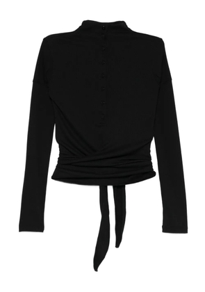 Low Classic button tie-waist blouse - Black
