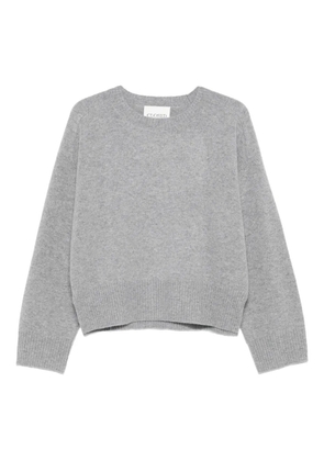 Closed crew-neck wool sweater - Grey