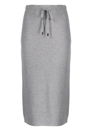 Peserico bead-embellished midi skirt - Grey