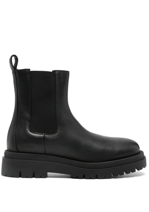 Copenhagen platform leather boots - Black