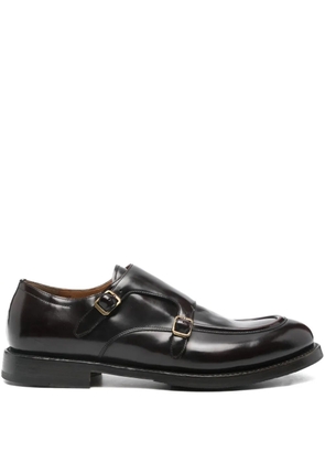 Silvano Sassetti double-buckle leather shoes - Black