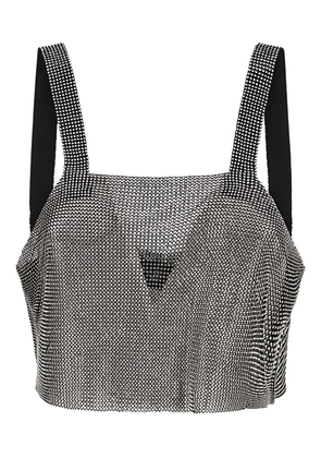 Santa Brands embellished chainmail top - Grey