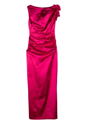 Talbot Runhof ruffled duchess-satin gown - Pink
