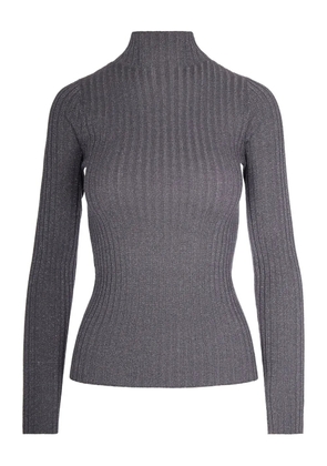 LIU JO ribbed high-neck knitted top - Grey