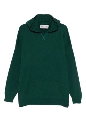 AMARANTO wool hoodie - Green