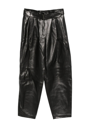 Magda Butrym belted leather trousers - Black