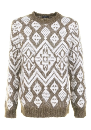 Peserico geometric-pattern sweater - Brown