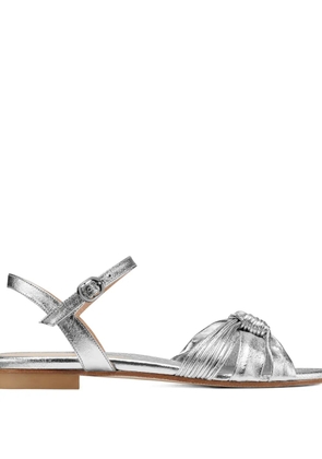 Stuart Weitzman Keana knotted-strap flat sandals - Silver