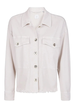 Eleventy frayed-hem pocket shirt - Neutrals