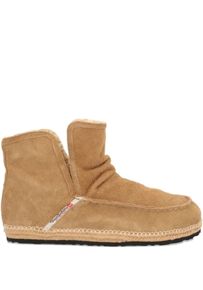 Diesel D-Lukas leather ankle boots - Brown