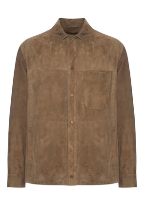 Salvatore Santoro suede shirt jacket - Brown