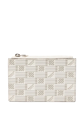 Moreau geometric-pattern zipped wallet - Neutrals