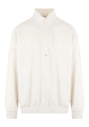 adidas basketball-logo printed sweatshirt - White