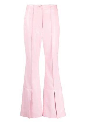 Nanushka split-hem flared trousers - Pink