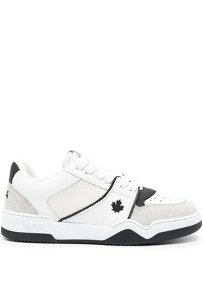 DSQUARED2 Spiker leather sneakers - Neutrals