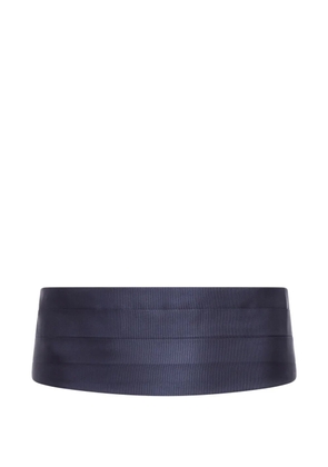 Giorgio Armani pleated silk cummerbund - Blue