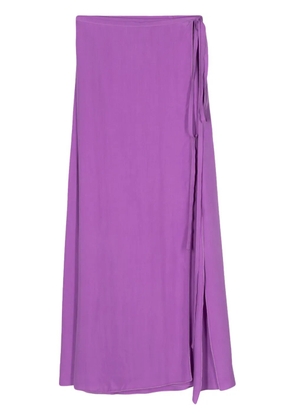 Alysi wrap silk skirt - Purple