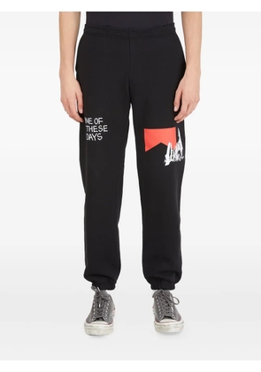 One Of These Days graphic-print jersey sweatpants - Black