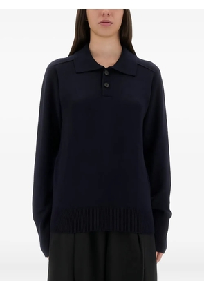 Studio Nicholson collared merino polo shirt - Blue