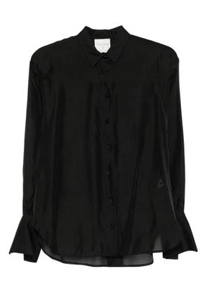 Forte Forte sheer-panel collared shirt - Black