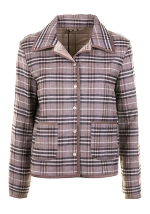 Seventy checked patch-pocket jacket - Brown