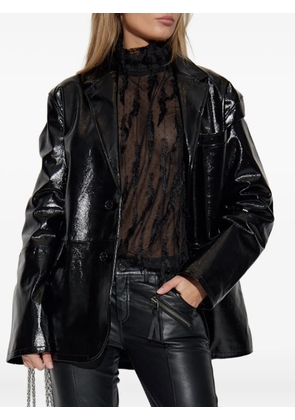 MUNTHE fringed lace blouse - Black