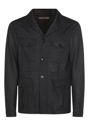 Canali wool shirt jacket - Grey