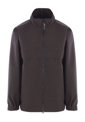 GR10K high-collar double-slider zip windbreaker - Grey